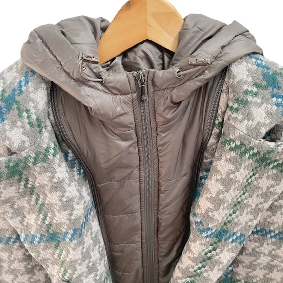 Isaac Mizrahi Houndstooth Coat SZ 12 - Picture 6 of 16